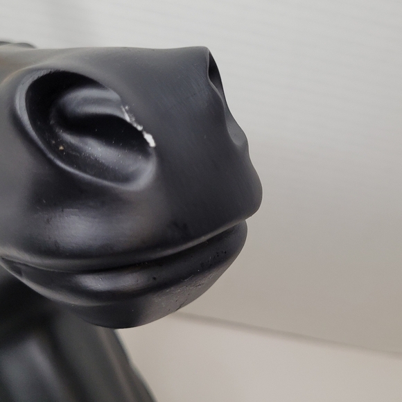 Black Unicorn with Golden Horn Large Wall Sculpture Ceramic Z Gallerie RARE - Picture 4 of 8